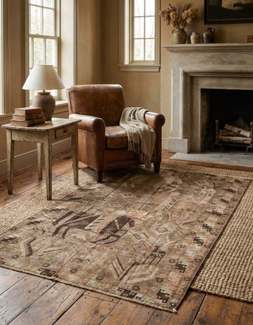 3' 6 x 6' 3 Hand Knotted Ultra Vintage Persian Wool Rug