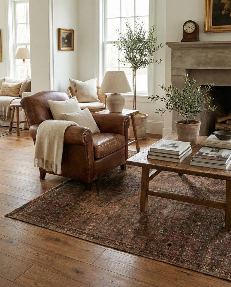 Detail image of 4' x 7' 8 Hand Knotted Ultra Vintage Persian Wool Runner Rug