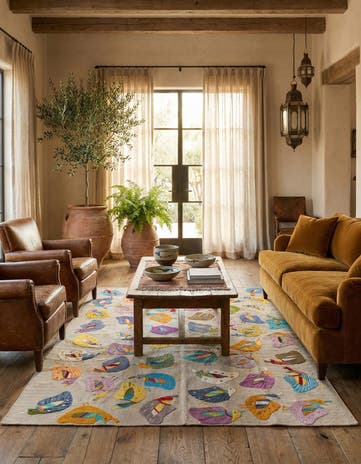 5' x 7' Hand Woven Kilim Suzani Wool Rug