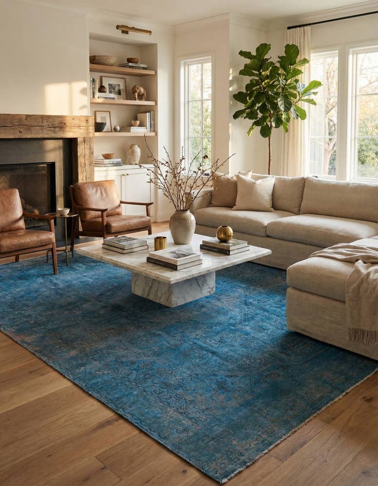 Detail image of 9' 4 x 12' 4 Hand Knotted Ultra Vintage Persian Wool Rug