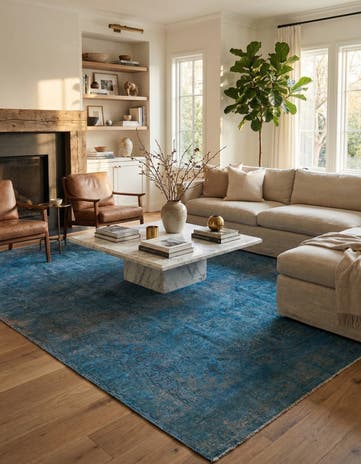9' 4 x 12' 4 Hand Knotted Ultra Vintage Persian Wool Rug