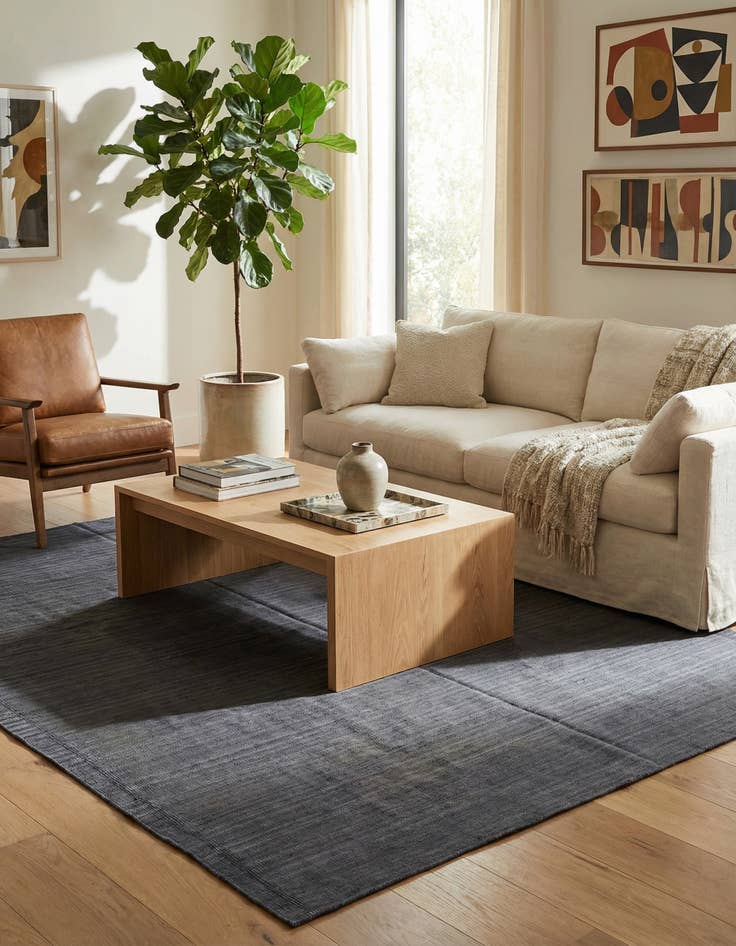 Detail image of 6' 8 x 9' 8  Hand Woven Kilim Modern Wool Rug