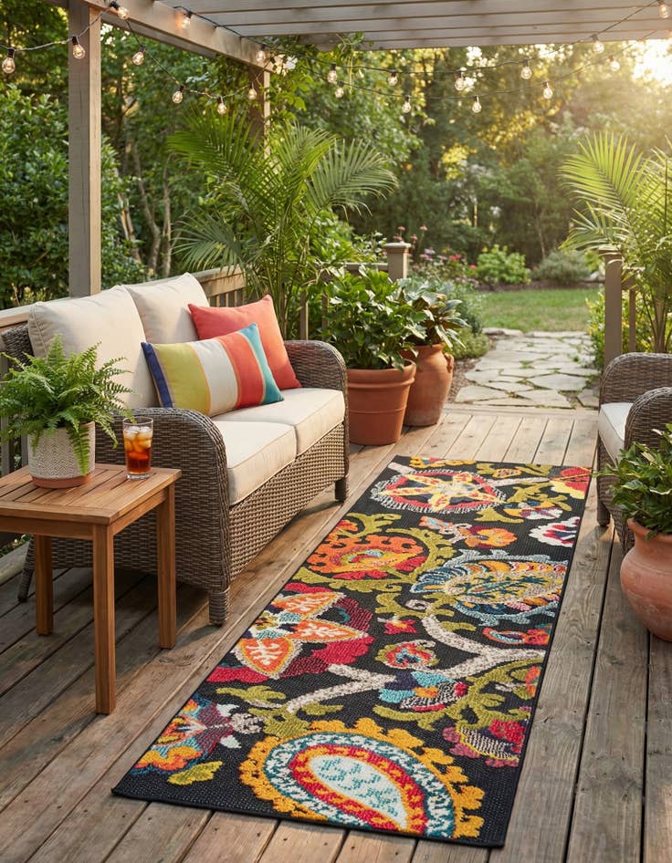 Detail image of 2' x 6'  Washable Casablanca Indoor / Outdoor Runner Rug