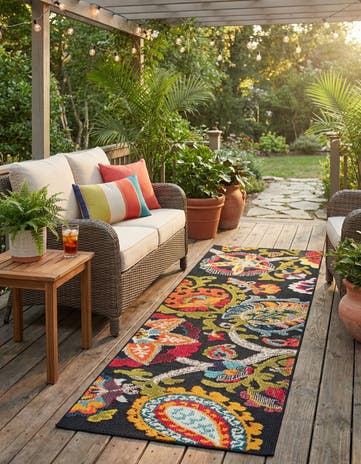 2' x 6' Easy-Clean Casablanca Indoor / Outdoor Runner Rug