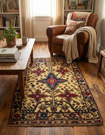 3' 1 x 4' 5 Hand Knotted Sumak Wool Rug