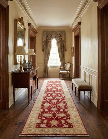 2' 5 x 14' 8 Peshawar Ziegler Wool Runner Rug