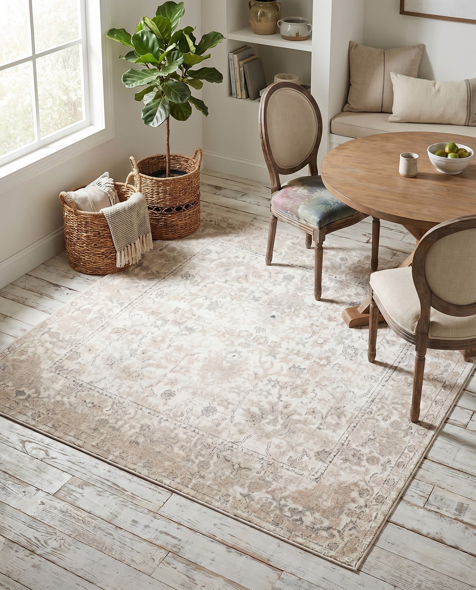 Ivory Oregon Square Rug