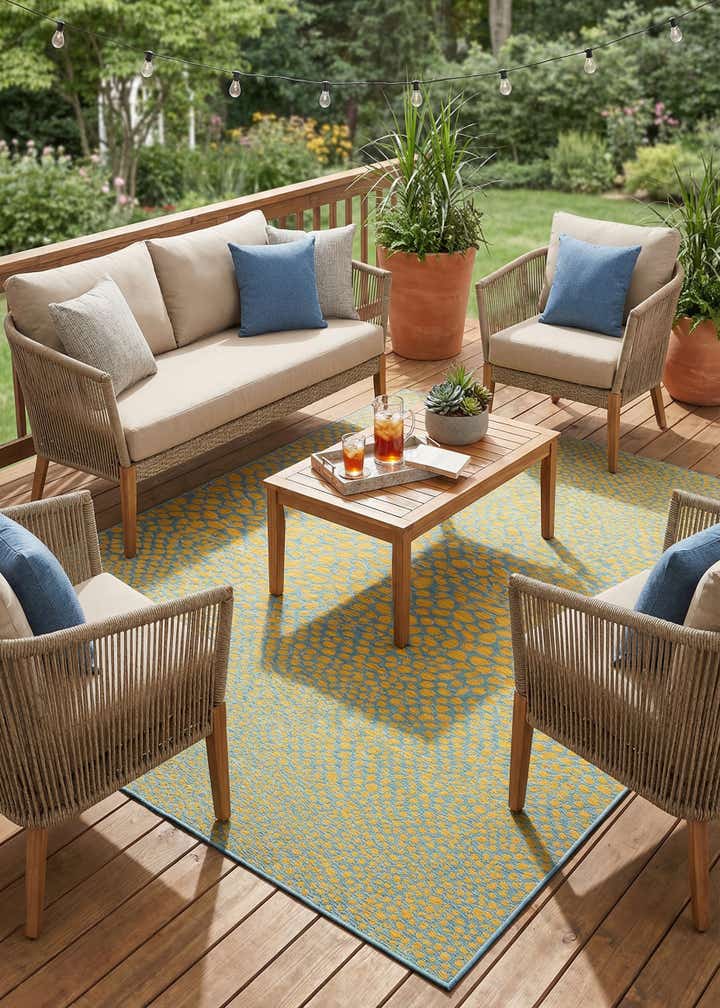 10' 8 x 10' 8 Easy-Clean Jill Zarin Cape Town Indoor / Outdoor Square Rug