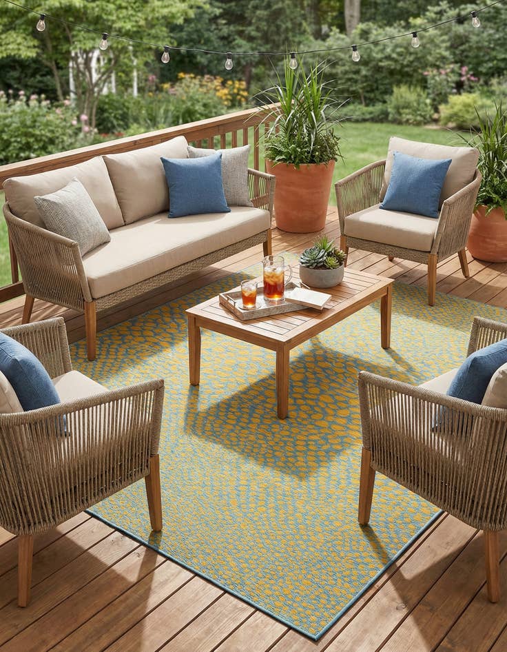 Detail image of 10' 8 x 10' 8  Washable Jill Zarin Cape Town Indoor / Outdoor Square Rug