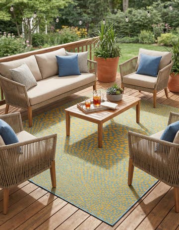 10' 8 x 10' 8 Easy-Clean Jill Zarin Cape Town Indoor / Outdoor Square Rug