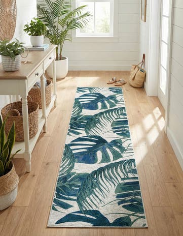 Ivory Blossom Runner Rug