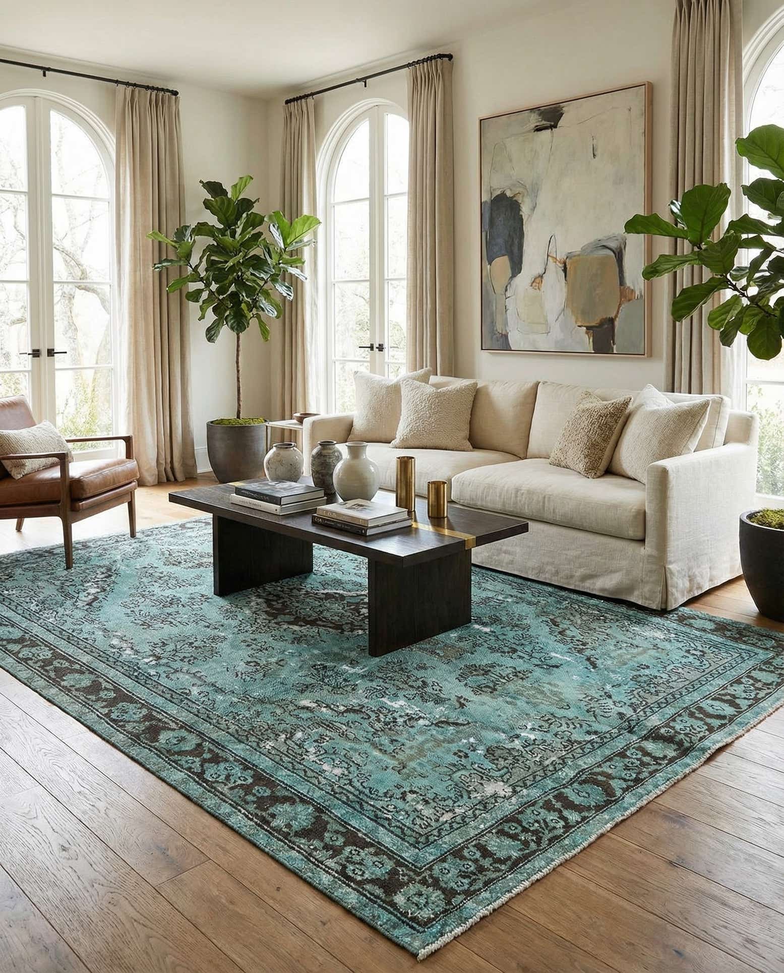 6' 7 x 9' 3 Vintage Rug