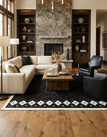 8' 2 x 10' Cowhide Stocks Rug