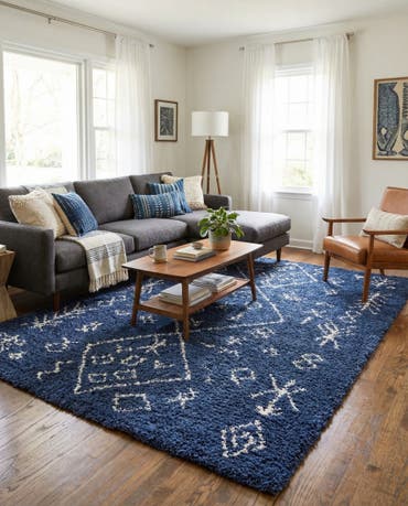  9' x 12' 2 Moroccan Shag Rug