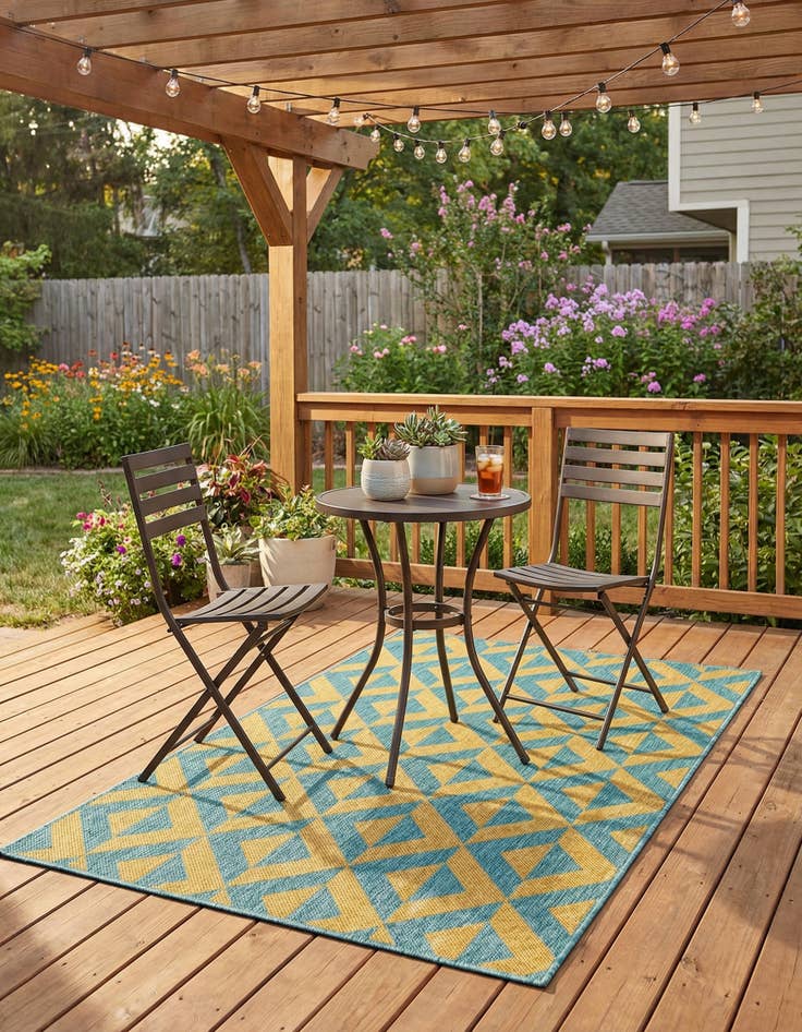Detail image of 3' x 5' 3 Easy-Clean Jill Zarin Napa Indoor / Outdoor Rug