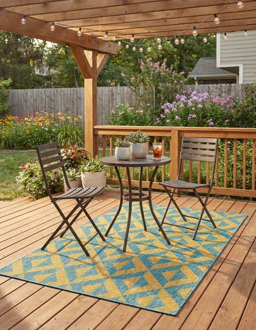 3' x 5' 3 Easy-Clean Jill Zarin Napa Indoor / Outdoor Rug