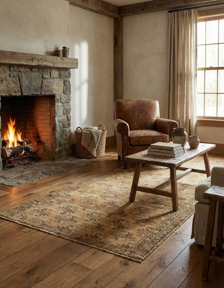 Detail image of 3' 4 x 5' Hamedan Rug