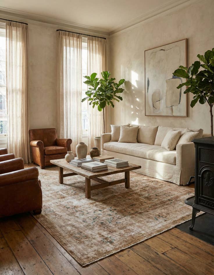 Detail image of 6' 8 x 10'  Hand Knotted Ultra Vintage Persian Wool Rug