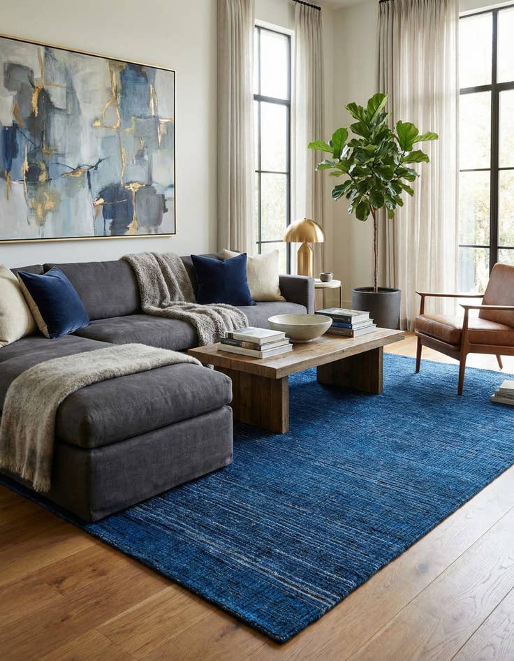 Detail image of 7' 9 x 9' 11  Hand Knotted Darya Wool Rug