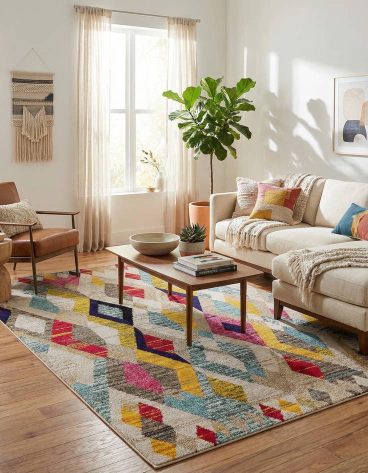 Detail image of  6' x 9'  Washable Mesa Rug