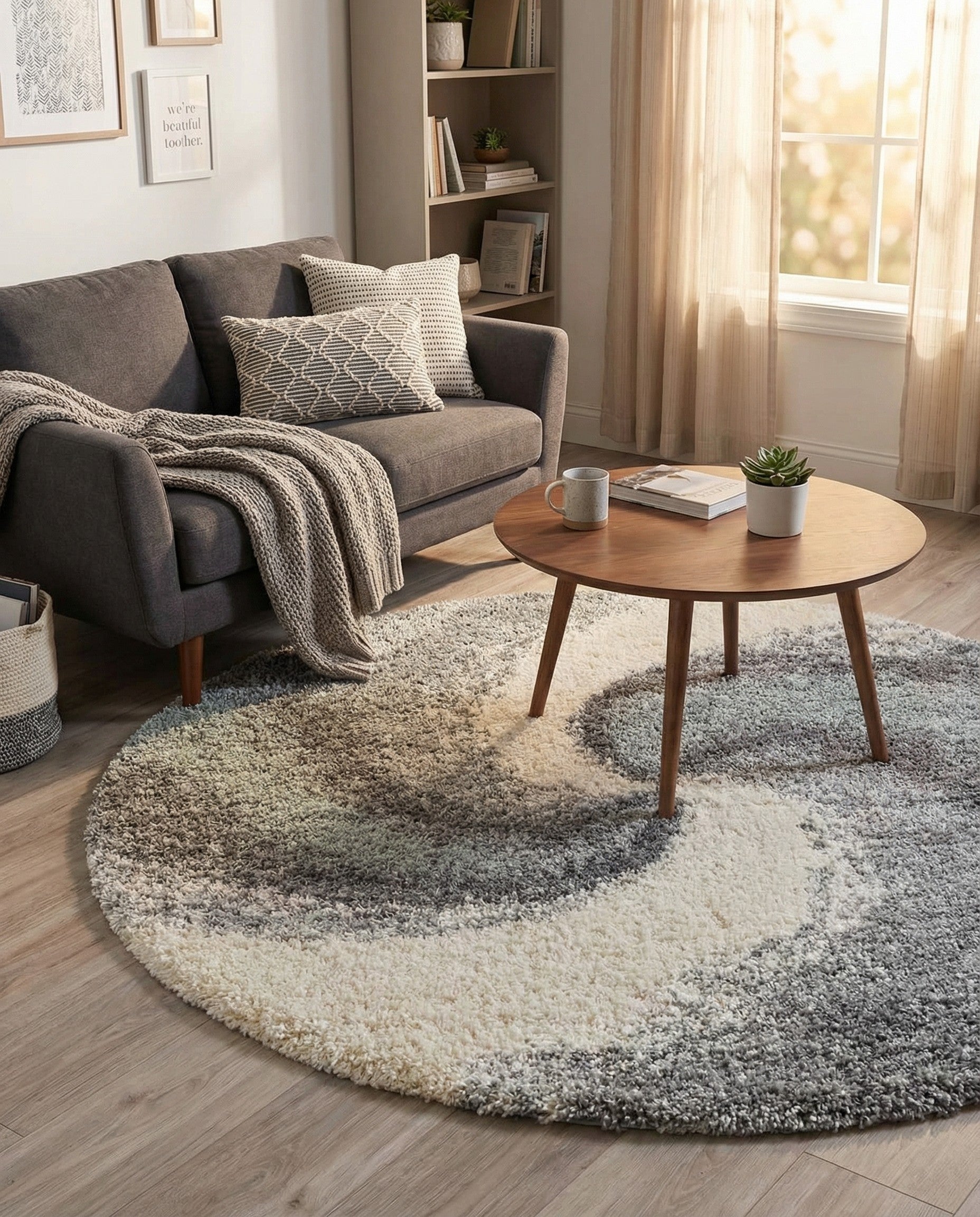  3' 3 x 3' 3 Soft Touch Shag Round Rug