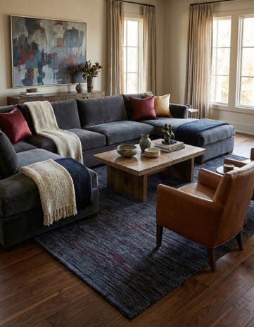 5' 11 x 9' 9 Hand Knotted Darya Wool Rug