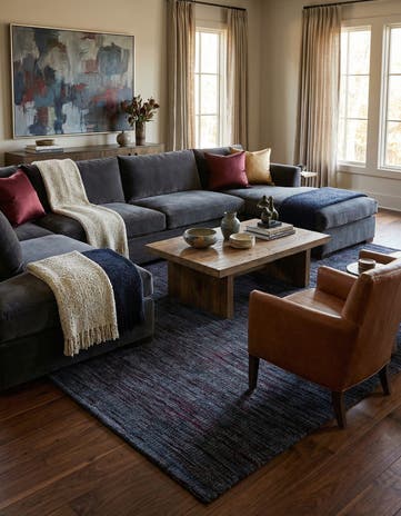 5' 11 x 9' 9 Hand Knotted Darya Wool Rug