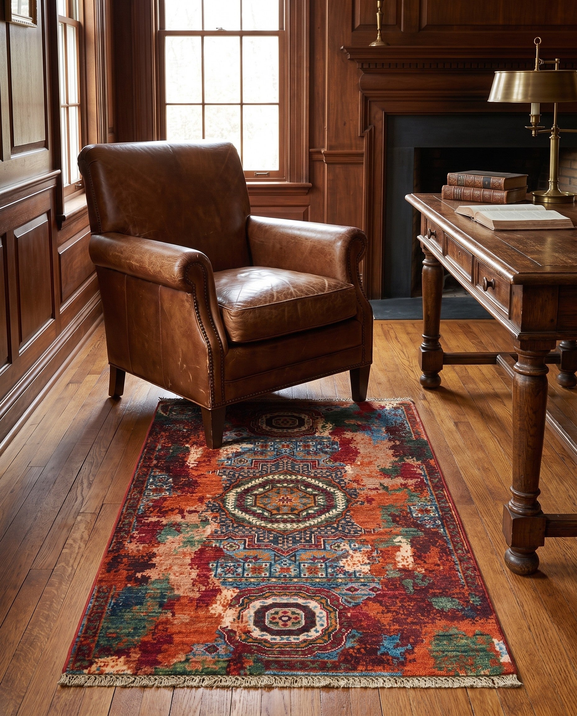 2' 9 x 4' 4 Hand Knotted Mamluk Ziegler Rug