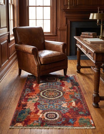 2' 9 x 4' 4 Hand Knotted Mamluk Ziegler Rug