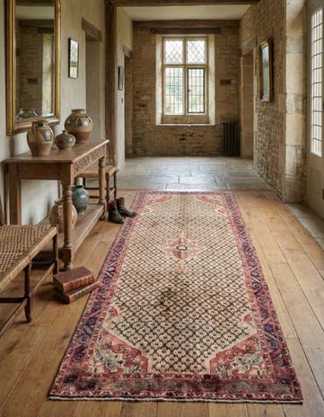 4' 9 x 9' 2 Hand Knotted Koliaei Persian Wool Runner Rug