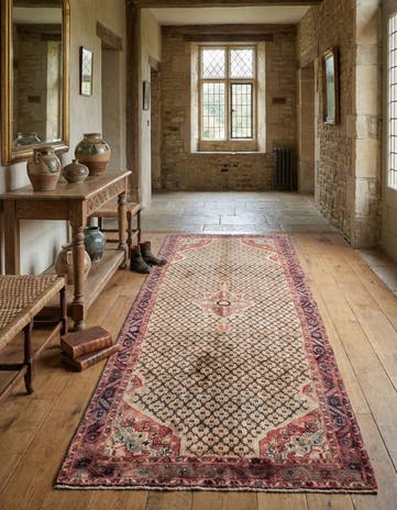 4' 9 x 9' 2 Hand Knotted Koliaei Persian Wool Runner Rug
