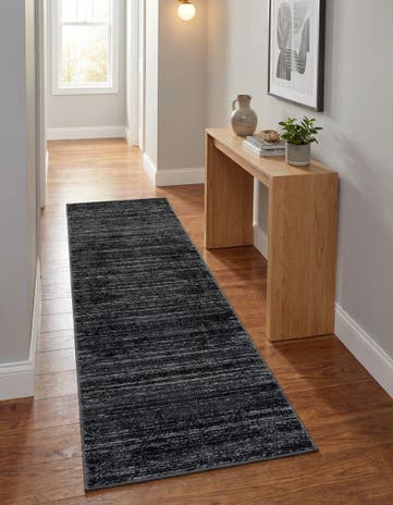 Jill Zarin Navy Blue Uptown Madison Avenue Runner Rug