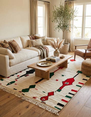 6' 10 x 10' Hand Knotted Moroccan Wool Rug