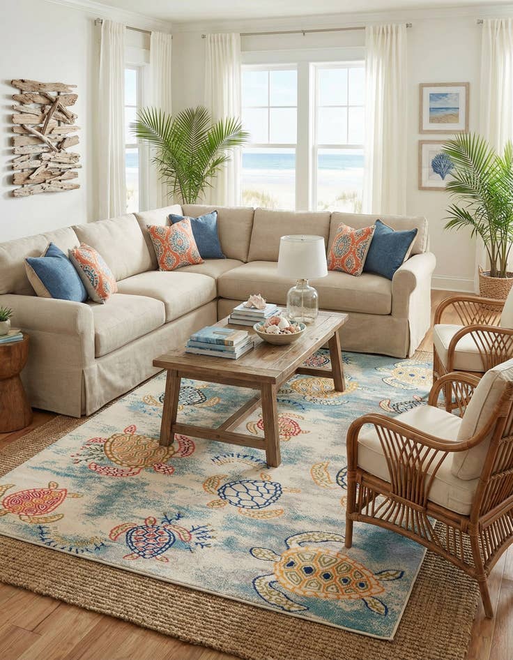 Detail image of 10' x 13'  Washable Capri Rug