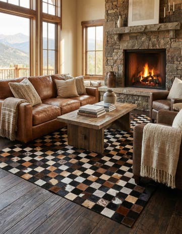 5' 1 x 7' 10 Cowhide Rug