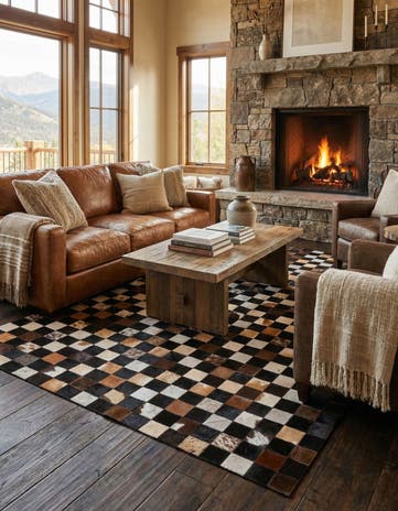 5' 1 x 7' 10 Cowhide Rug