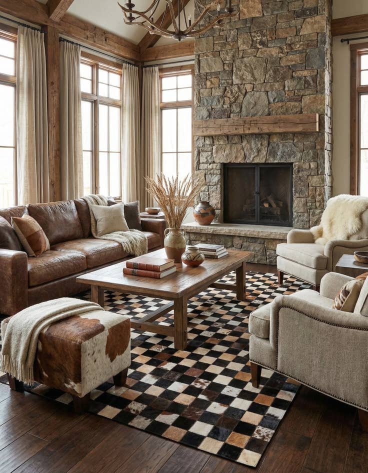 Detail image of  5' x 7' 10 Cowhide Rug