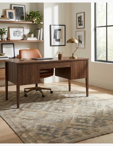 3' 10 x 6' 5 Hand Woven Kilim Maymana Wool Rug