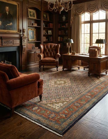 6' 9 x 9' 1 Hand Knotted Tabriz Persian Wool Rug