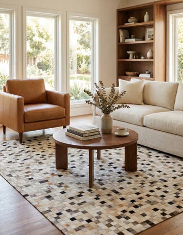5' x 8' Cowhide Stocks Rug