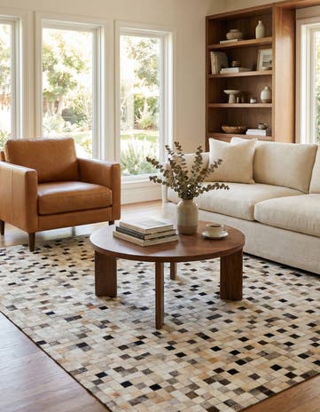 5' x 8' Cowhide Stocks Rug