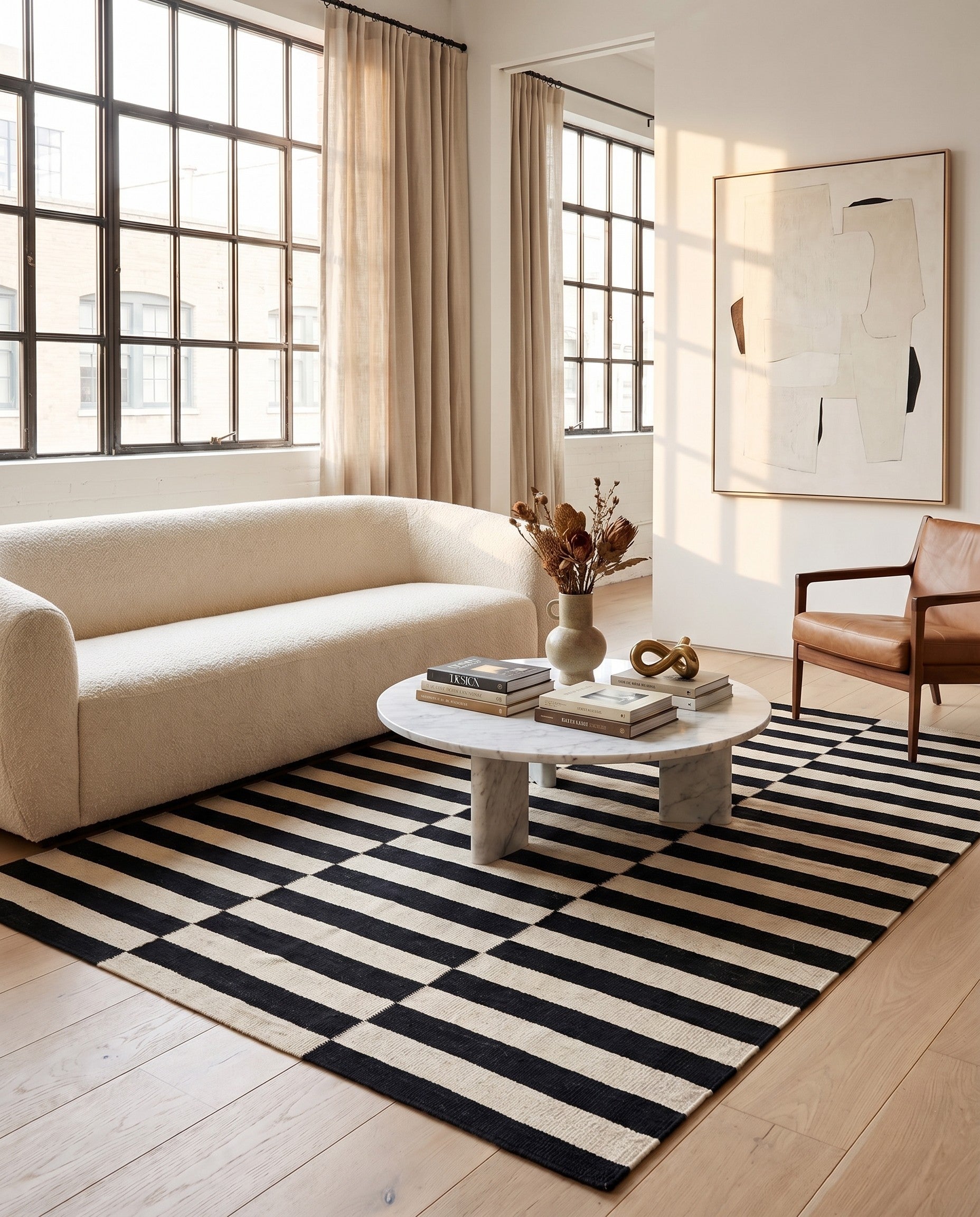 4' 2 x 5' 10 Hand Woven Kilim Modern Wool Rug