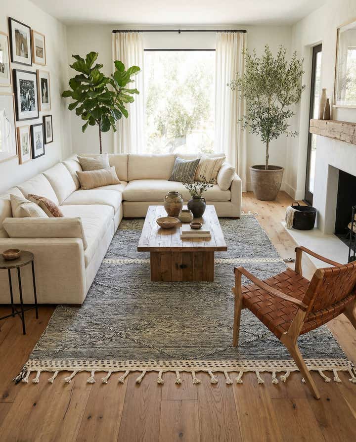 5' 10 x 9' 4 Hand Knotted Moroccan Wool Rug