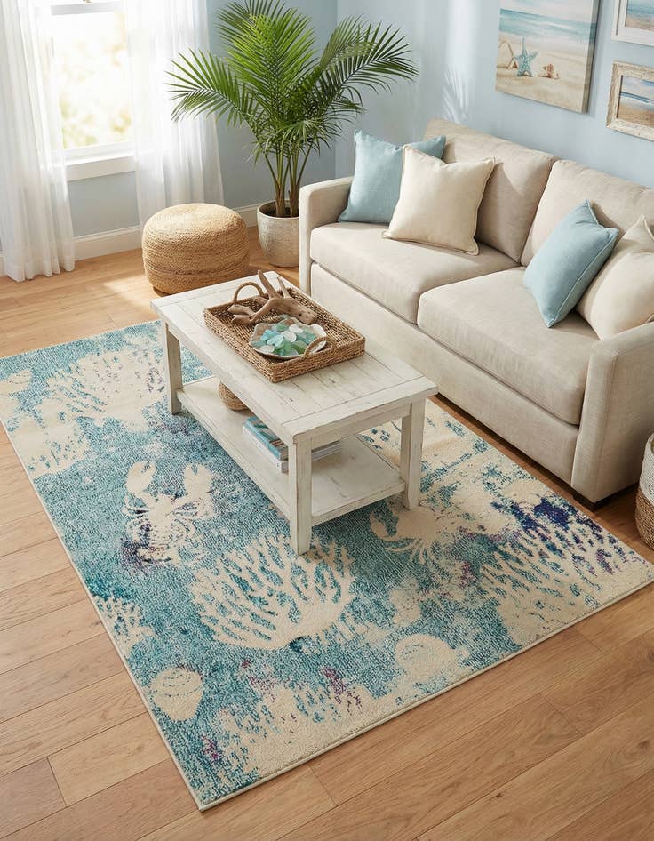 Detail image of 4' x 6'  Washable Capri Rug