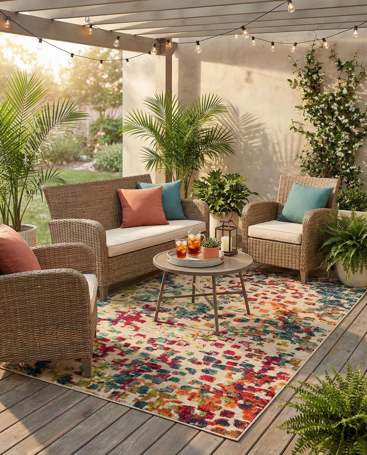 5' 3 x 8' Easy-Clean Casablanca Indoor / Outdoor Rug