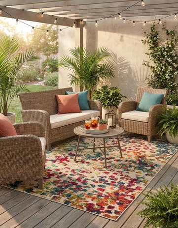 5' 3 x 8' Easy-Clean Casablanca Indoor / Outdoor Rug