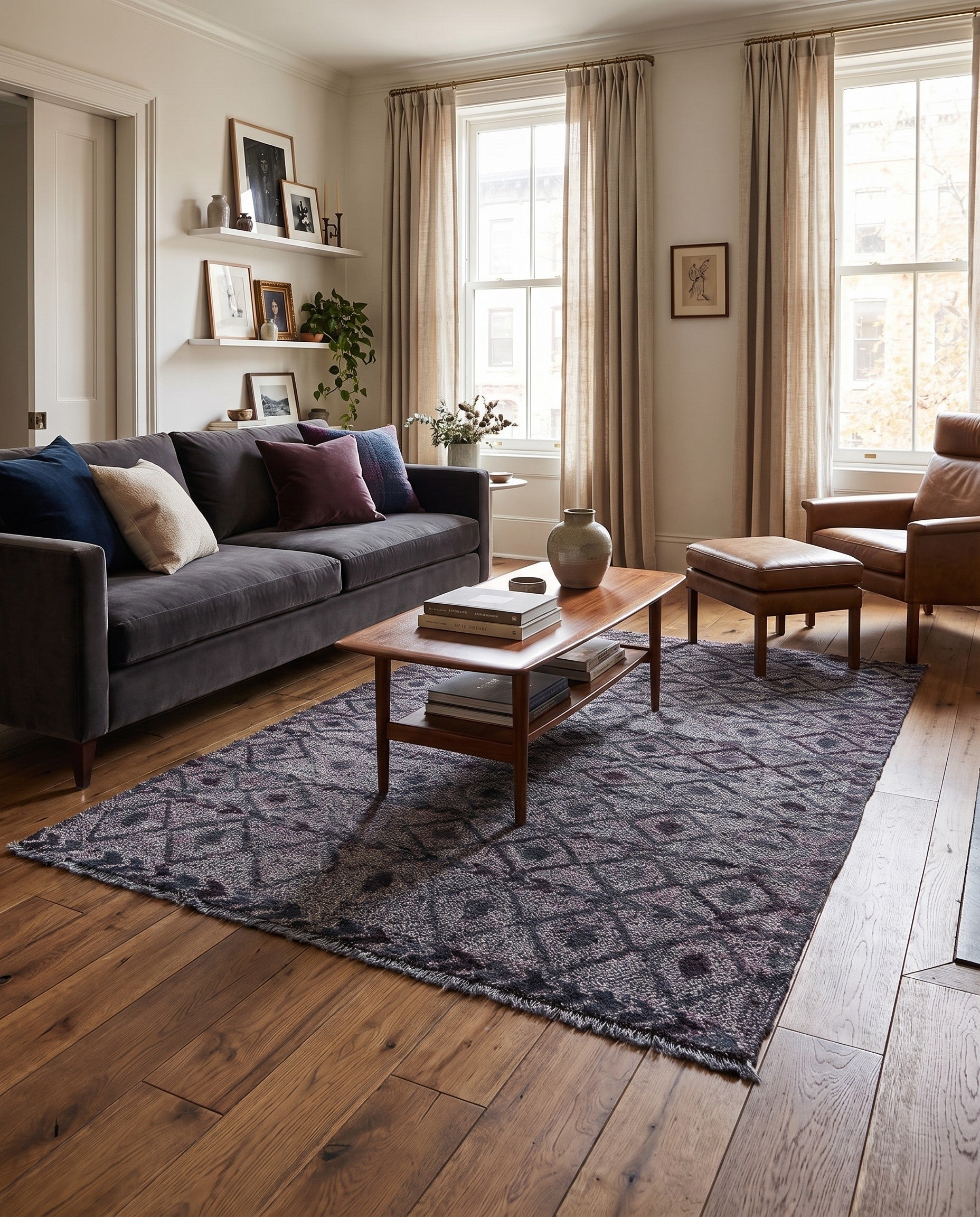 4' 4 x 6' 8 Hand Knotted Darya Wool Rug