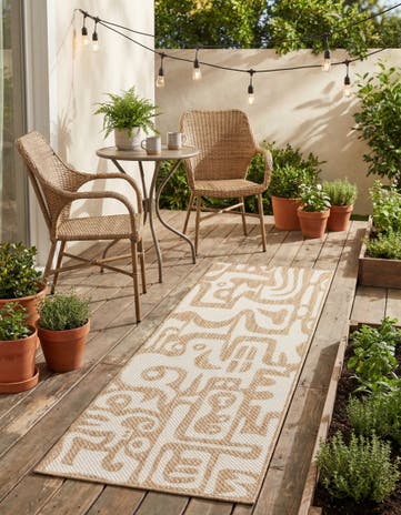 2' x 5' 3 Easy-Clean Modern Indoor / Outdoor Runner Rug