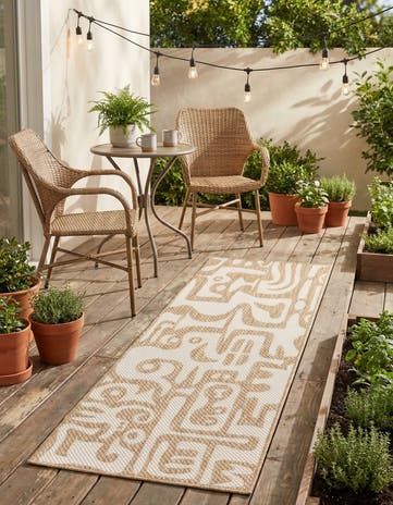 2' x 5' 3 Easy-Clean Modern Indoor / Outdoor Runner Rug