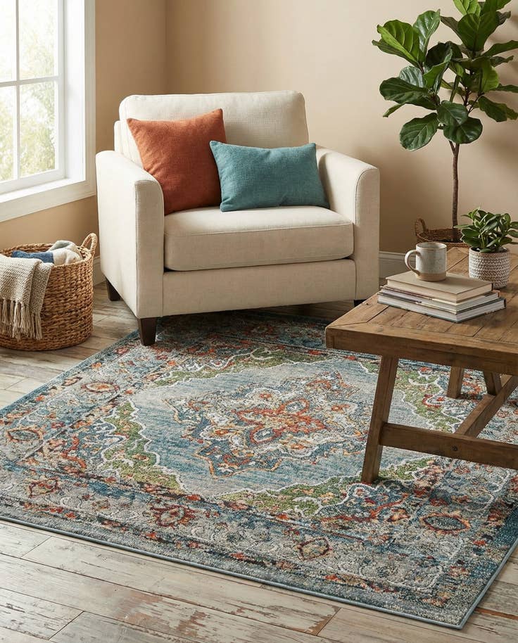 Detail image of 5' x 5' Isabella Square Rug